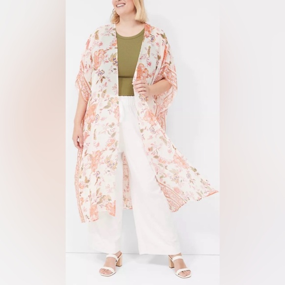 $50 EUC One size Plus fits 1x-6x
Lane Bryant Maxi Chiffon Overpiece - Picture 2 of 11